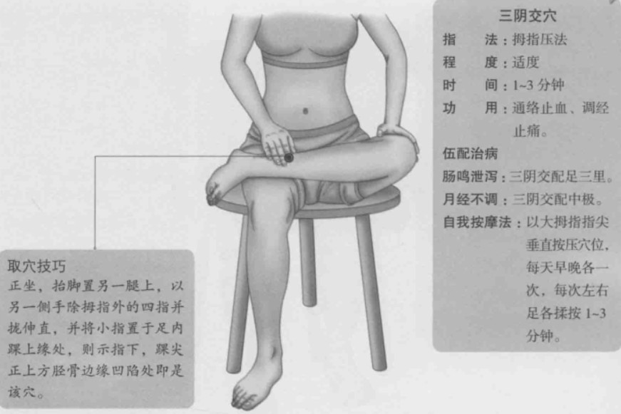 三阴交的准确位置图