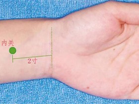 内关的准确定位图片,艾灸和按摩内关穴的作用与好处
