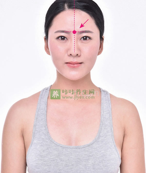 印堂穴的按摩方法图