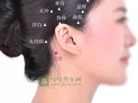 完骨穴的准确位置图,艾灸按摩完骨穴的作用及功效