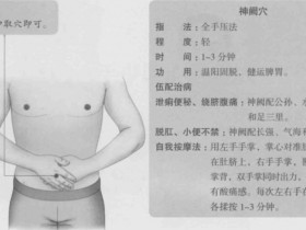 神阙的准确位置图,神阙穴的功效与作用