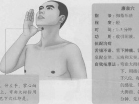 廉泉的准确位置图,廉泉穴的功效与作用