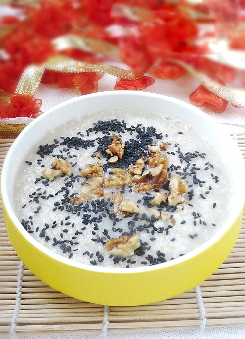 芝麻杏仁粥