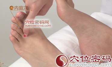 内庭穴位位置图