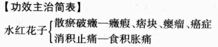 水红花子的功效与作用