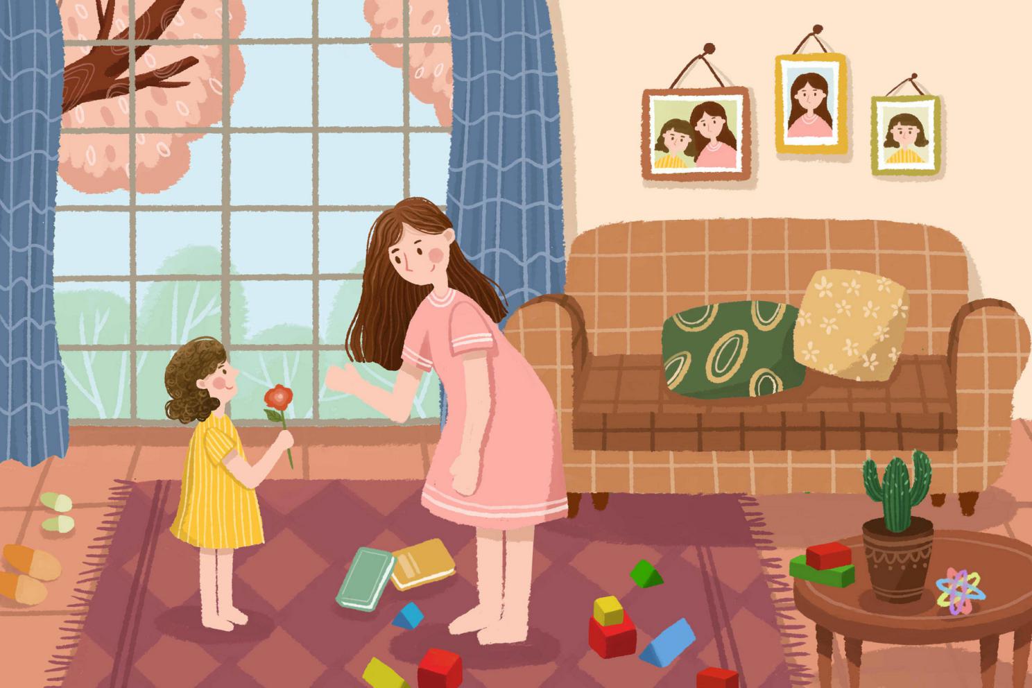 摄图网_401213457_banner_母亲节女孩送花给妈妈（非企业商用）