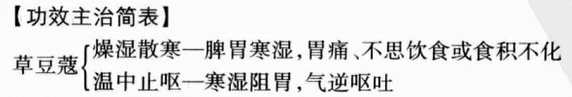 草豆蔻的功效与作用